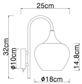 Aplică Globo 15548WW MAXY 1xE27/40W/230V alb
