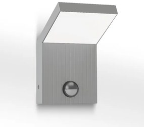 Brilagi - Aplică de perete LED pentru exterior cu senzor RIANO, LED/8W/230V, argintie