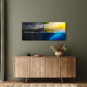 Tablou reprezentând două părți (120x50 cm)