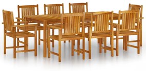 Set mobilier de gradina, 9 piese, lemn masiv de acacia 9