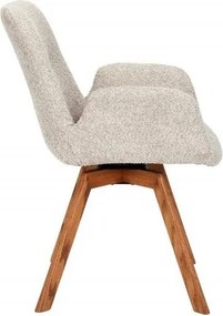 Set de 2 scaune pivotante Baltic stejar/ bej