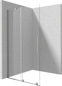 Paravan dus walk-in, otel slefuit, usa glisanta, 140x195 cm, Deante Prizma Otel slefuit, 1400x1950 mm