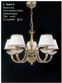 Candelabru din alama 5 brate design italian 4660