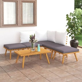 46677 vidaXL Set mobilier de grădină, 6 piese, lemn masiv de acacia