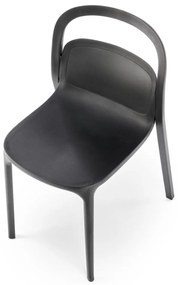 Scaun din plastic negru K490
