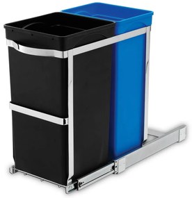 Coș de gunoi din plastic 35 l Dual - simplehuman