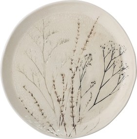 Farfurie din ceramică cu flori de câmp aplicate manual, D27,5×H3 cm, „Bea"