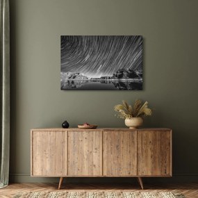 Tablou albnegru cu cerul și stele (90x60 cm)