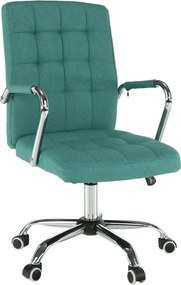 Scaun MORGEN, verde/crom, stofa clasica/metal, 51x64x93/103 cm