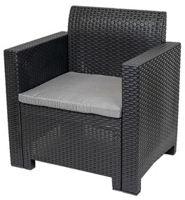 Scaun de grădină din plastic Nero, grafit