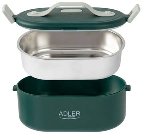 Cutie alimentara electrica Adler AD 4522, 45W, 0.8 L, Pana la 70°C, Recipient din otel inoxidabil, Geanta termica, Verde