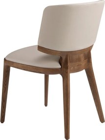 Scaun din lemn si piele sintetica Cream