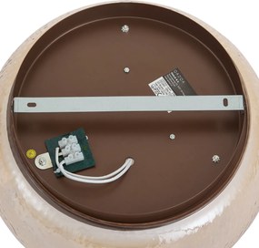 Plafonieră Art Deco maro cu sticlă chihlimbarie, cu LED reglabil în 3 trepte - Thimble