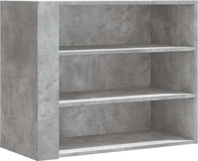 vidaXL Dulap de perete, gri beton, 75x35x60 cm, lemn prelucrat