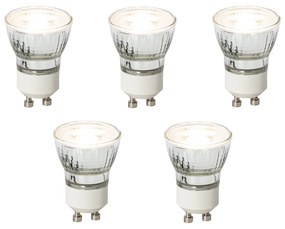 Set de 5 becuri LED GU10 reglabile 35 mm 3W 220LM 3000K