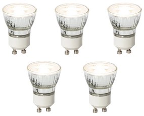 Set de 5 becuri LED GU10 reglabile 35mm 4W 200lm 3000K