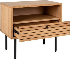 Măsuță auxiliară cu blat cu aspect de lemn de stejar 40x50 cm Kyoto – House Nordic