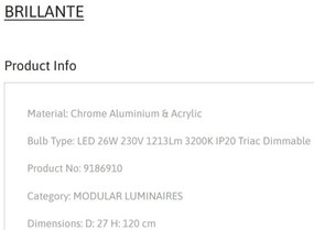 Lustra LED suspendata design decorativ BRILLANTE