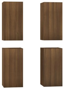 3120328 vidaXL Dulapuri TV, 4 buc., stejar maro, 30,5x30x60 cm, lemn prelucrat