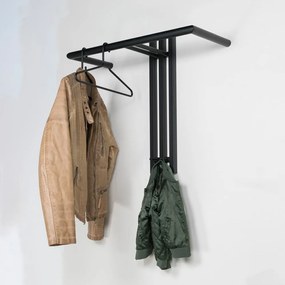 Cuier de perete negru din metal 65 cm Senza – Spinder Design