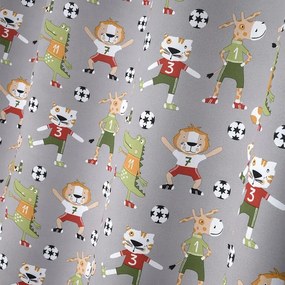 decoDoma Draperie BLACKOUT FOTBAL, gri, 140 x 260 cm 1 buc
