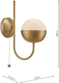 Där Lighting AND0742 - Aplică de perete ANDRE 1xE14/11W/230V alamă