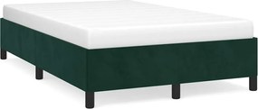 vidaXL Cadru de pat fără saltea verde închis 120x190 cm catifea