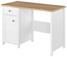 Masă de scris Keira KS (Alb + stejar nash). 1058475