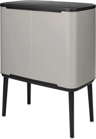 Cos de gunoi Brabantia Bo Touch 1010454, 3x11 l, Deschidere lina si silentioasa, Gri