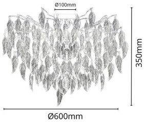 Lustră de cristal aplicată 10xG9/40W/230V negru