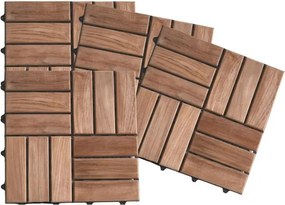 11 plăci de podea din lemn de tec, 1m², plăci din lemn pentr