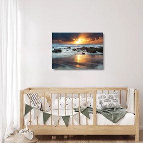 Tablou pe sticlă - Marea scăldată de soare (70x50 cm)