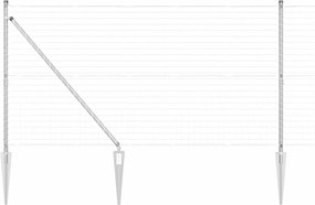 vidaXL Gard cu Stâlp Argintiu 1,2 x 10 m Oțel