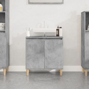 vidaXL Dulap de chiuvetă, gri beton, 58x33x60 cm, lemn prelucrat