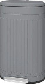 HOMCOM Coș de gunoi 30 L cu pedală, capac, găleată interioară detașabilă, funcție Soft-Close 36,5 x 31,2 x 60,8 cm, Gri | Aosom Romania