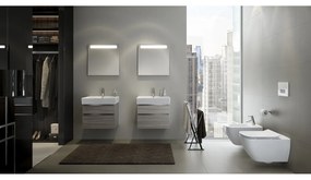 Dulap baie suspendat pentru lavoar 60 cm stejar Cersanit Metropolitan