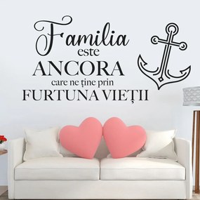 Sticker Decorativ Citat "Familia este ancora..", 47x90 cm