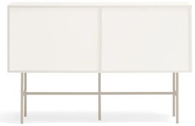 Comodă joasă cu ușă glisantă bej-crem 140x91 cm Nube – Teulat