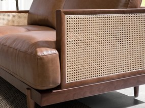 Canapea 2 locuri design elegant LUX Brown leather