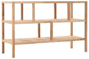 vidaXL Raft de baie, 100 x 40 x 65 cm, lemn de nuc masiv