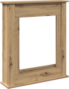 vidaXL Mască șemineu, stejar artizanal, 75x20x87,5 cm, lemn prelucrat