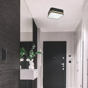 Plafonieră SIRJA SQUARE 2xE27/60W/230V 35x35 cm negru