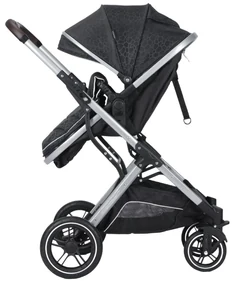 Carucior nou nascuti 2 in 1 NOVOKIDS™ H3100 series, Cu geanta bebe, Cadru Aluminiu, Amortizoare, Roti din cauciuc plin AVE, Landou, Spatar reglabil 3