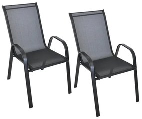 Set 2 bucati scaune de gradina TAVERNO negru