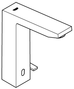 GROHE EUROCUBE E 36440000 - Baterie electronică pentru lavoar cu senzor infraroșu, DN 15, crom