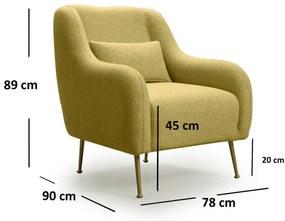 Fotoliu Sevoille (Galben + Auriu). 1106561