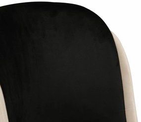 Set de scaune de sufragerie Dore Black and Cream,2 buc.
