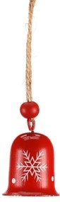 Set de clopoței de Crăciun, 4 bucăți, roșu, metal