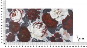 Tablou decorativ multicolor din lemn de Pin si panza, 120x3,7x60 cm, Flowers Mauro Ferretti