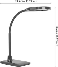 Eglo 902175 - Lampă de masă LED cu dimmer LAURO, 5,5W, 230V, 2700/4000/6500K, negru